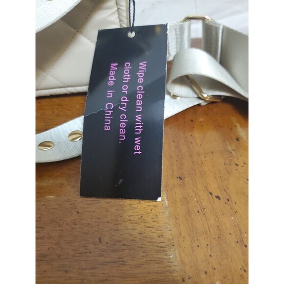 Haute Shore Casey Crossbody Small Bag Beige Neoprene Puffer Collection Pouch New - Picture 4 of 6